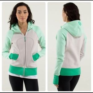 Rare Lululemon Mint Green/Off-white Scuba Hoodie
